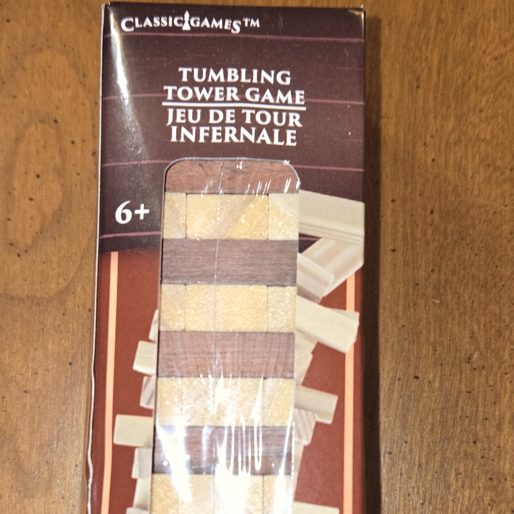Wooden Block Stacking Game Mini Wood Tower Tumbling Puzzle Party Game